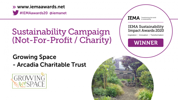 IEMA winner twitter cards - Sustainability Campaign Not for profit charity