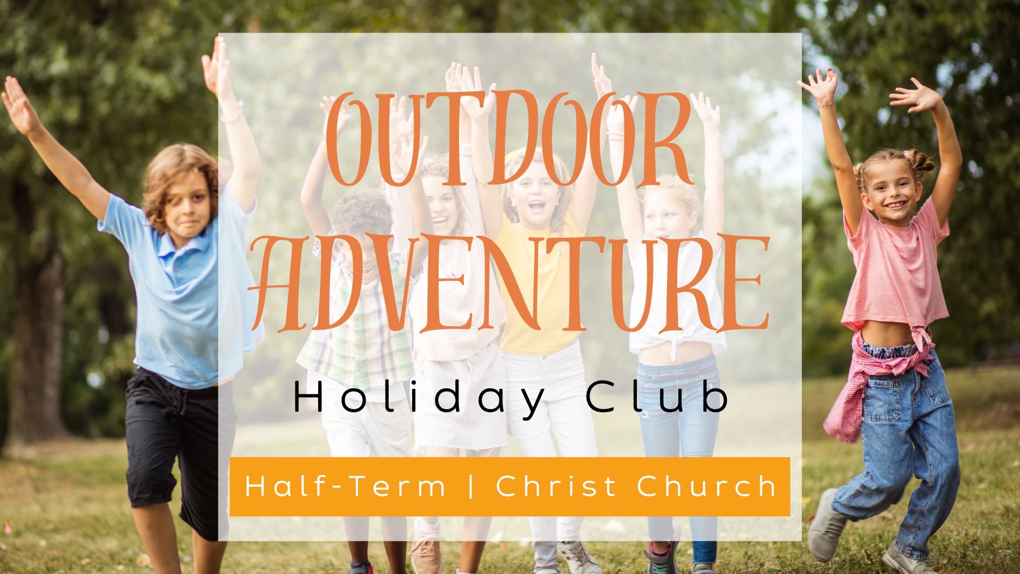 Outdoor Adventure Holiday Club. Half-term. In the Growing Space at St. Christ Church, Kensington.