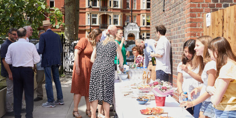 Photo of the grand opening of the Growing Space garden at St. Sarkis Armenian Church, Kensington, London